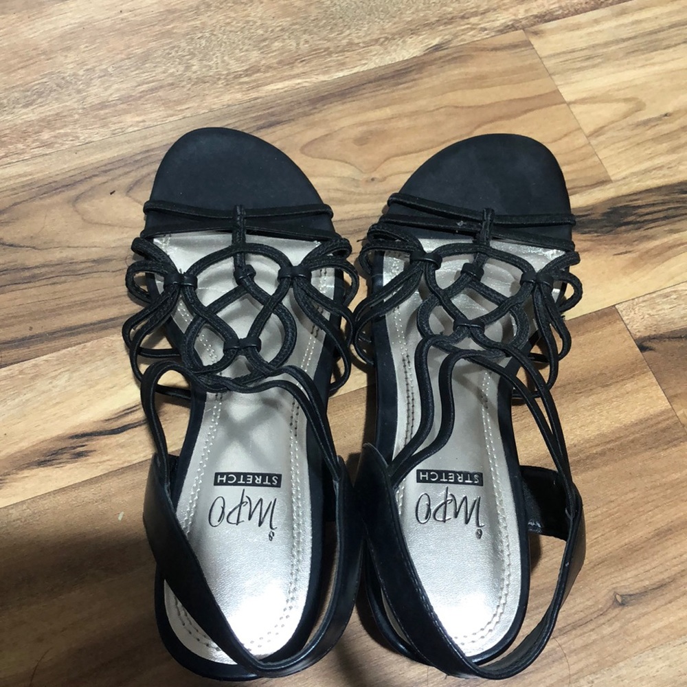 Black Impo Stretch Sandals